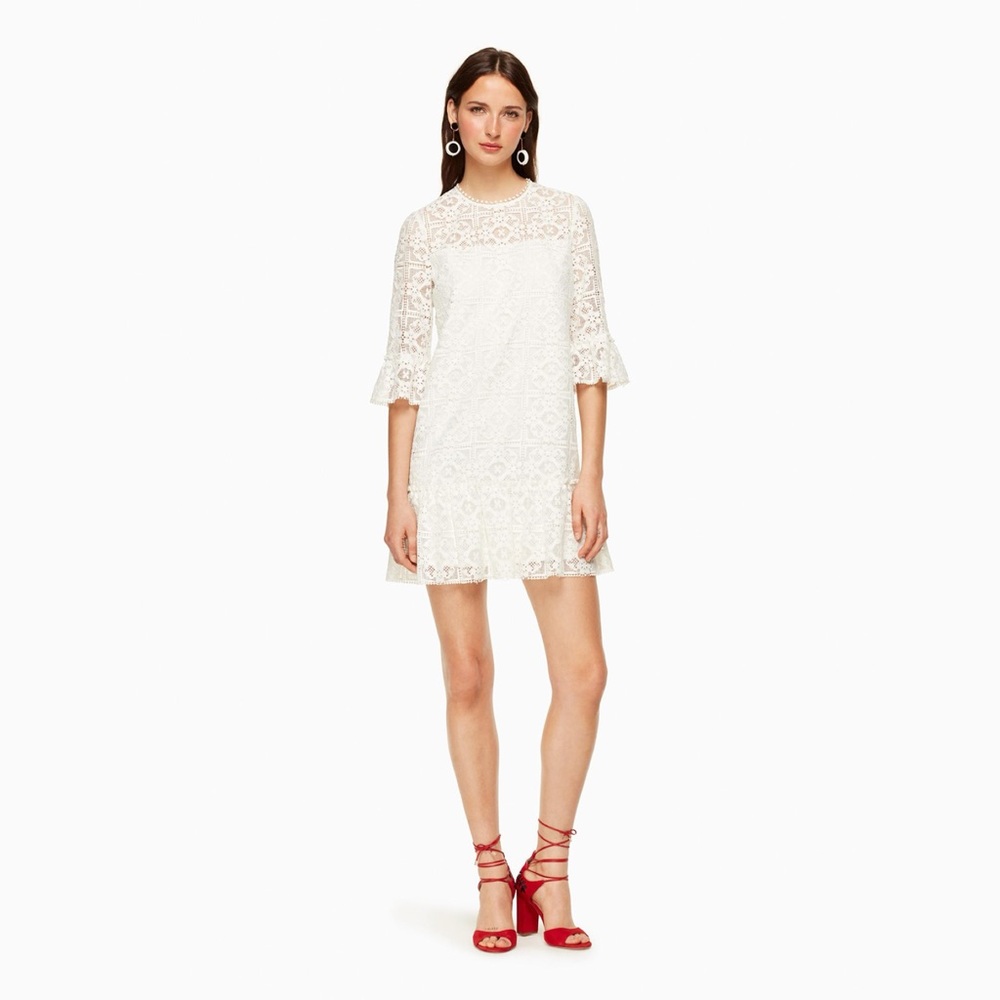 Kate Spade Lace Flounce Shift Dress
